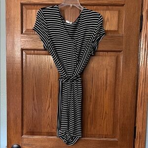 GAP Black and White Striped Mini Dress